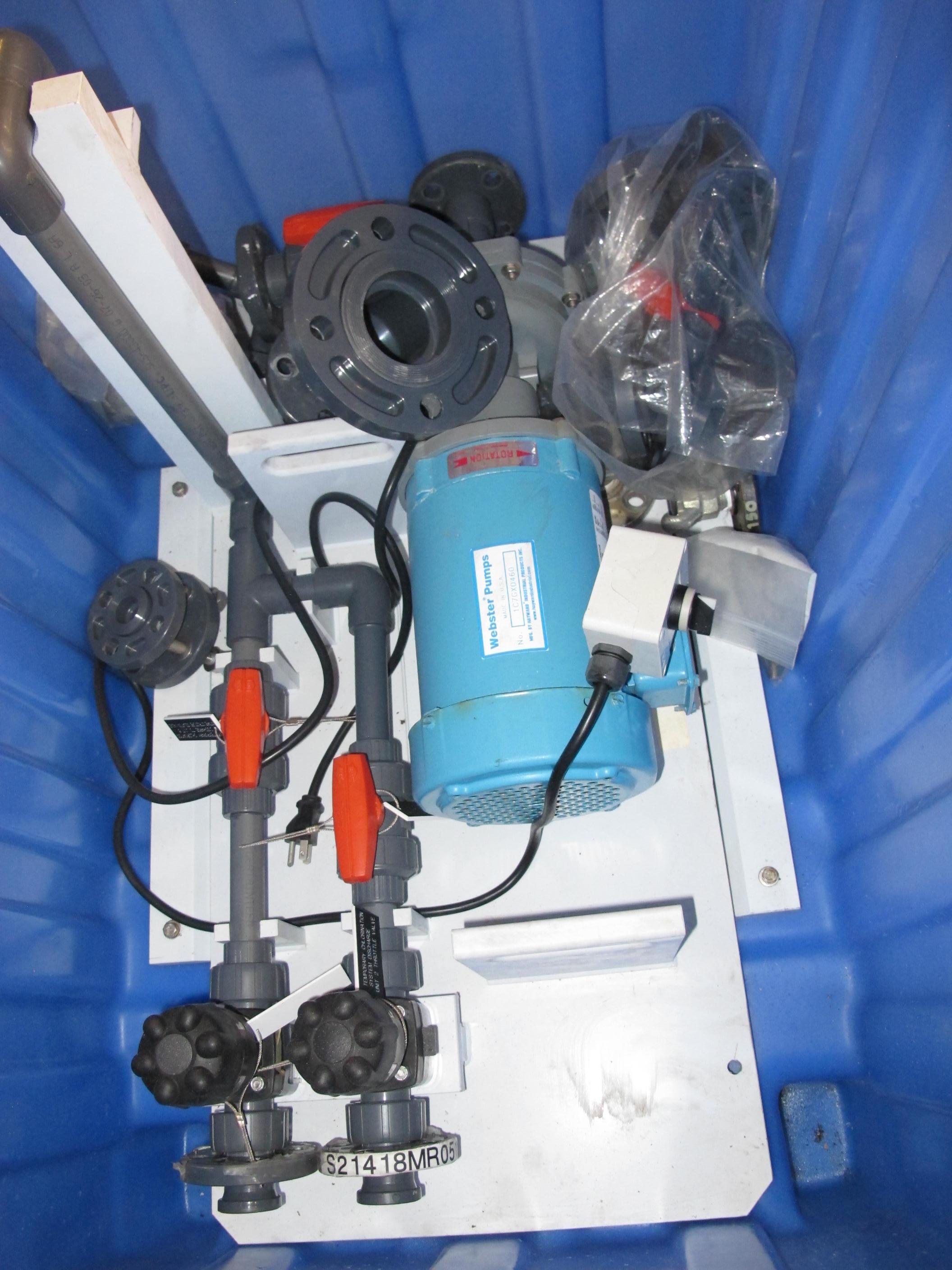 PUMP ASSEMBLY WITH WEBSTER PUMP MODEL #1C7GX0460. LOADING & HANDLING FEE $15-4045